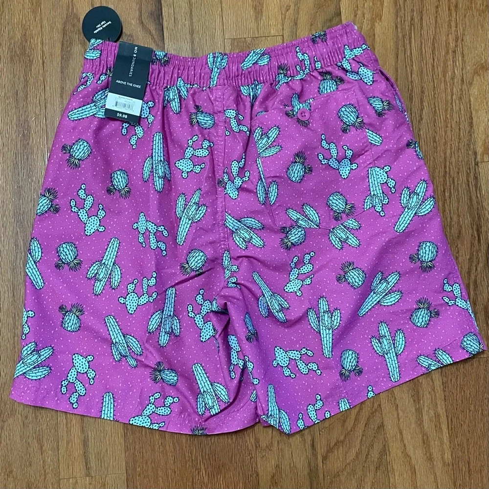 Mens NWT Pink Cactus Swim Trunks Shorts Size Small 28-30